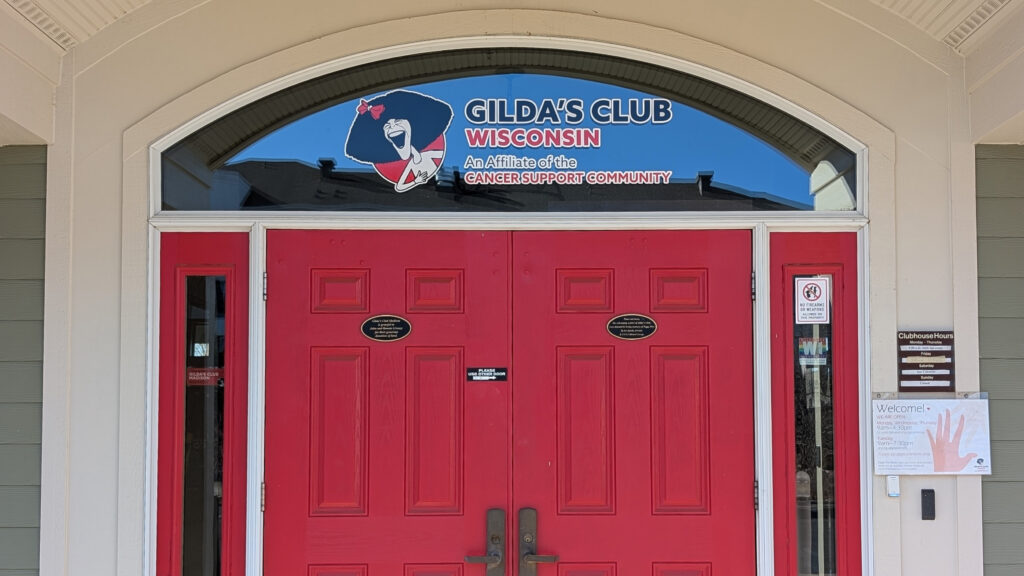 Front doors of Gilda's Club Wisconsin clubhouse in Middleton